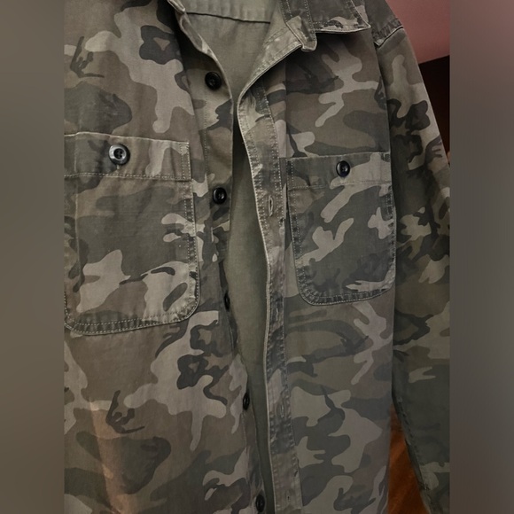 ALL-SON 100% Durable COTTON CAMO Jacket Shirt Long Sleeve Button Down - Picture 10 of 12